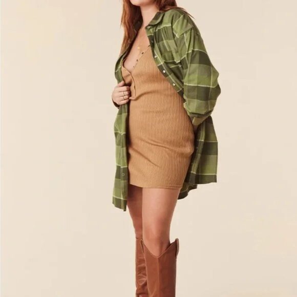 Spell & The Gypsy Collective Wyatt Flannel Shirt Dress, S, NWT - Picture 2 of 8